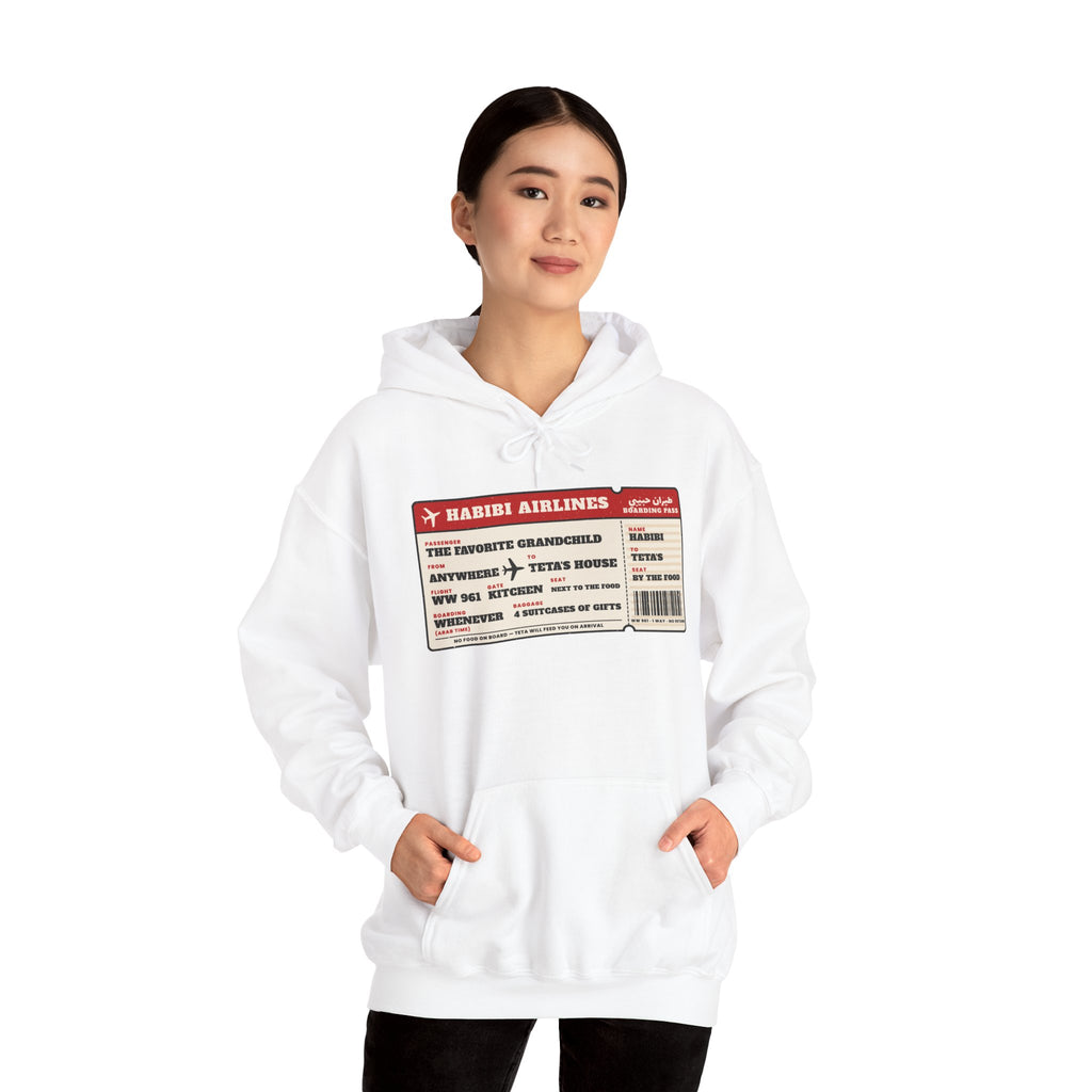 "Habibi Airlines" Boarding Pass Hoodie