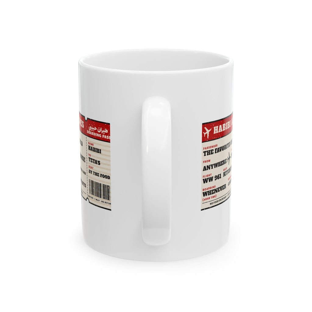 "Habibi Airlines" Boarding Pass Mug