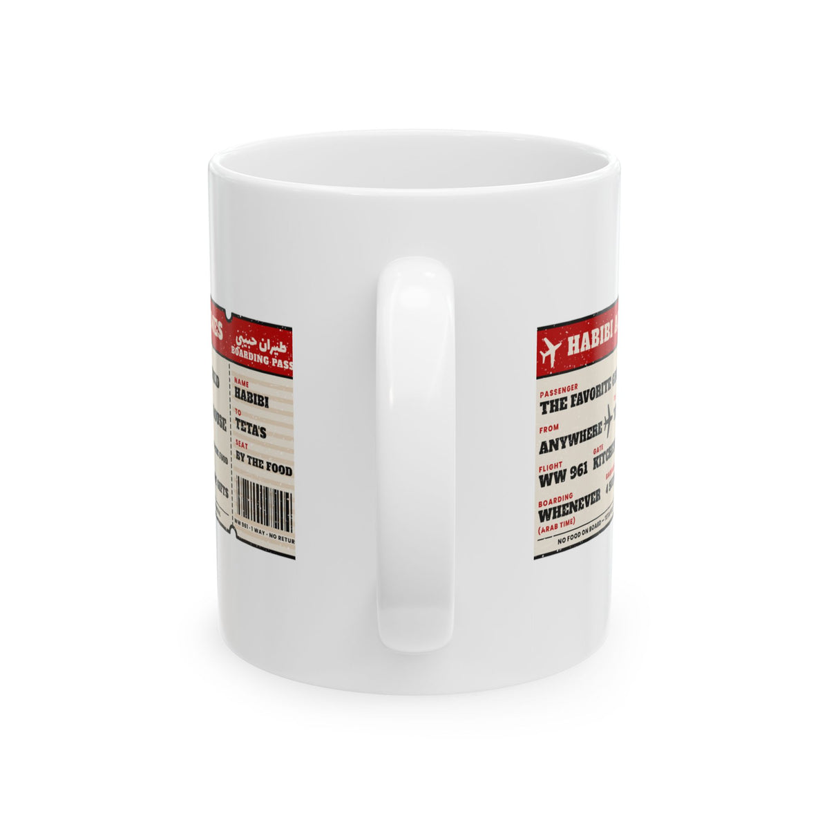 "Habibi Airlines" Boarding Pass Mug