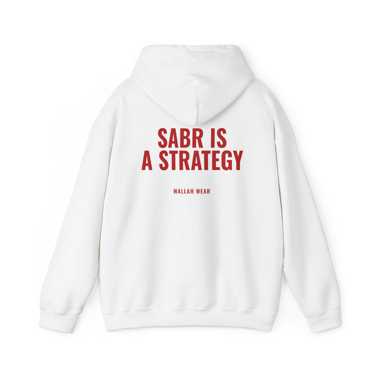 Sabr Is a Strategy hoodie back print in red