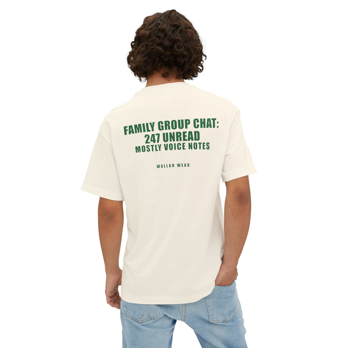 Family Group Chat: 247 Unread Funny Arab Oversized Tee | Wallah Wear