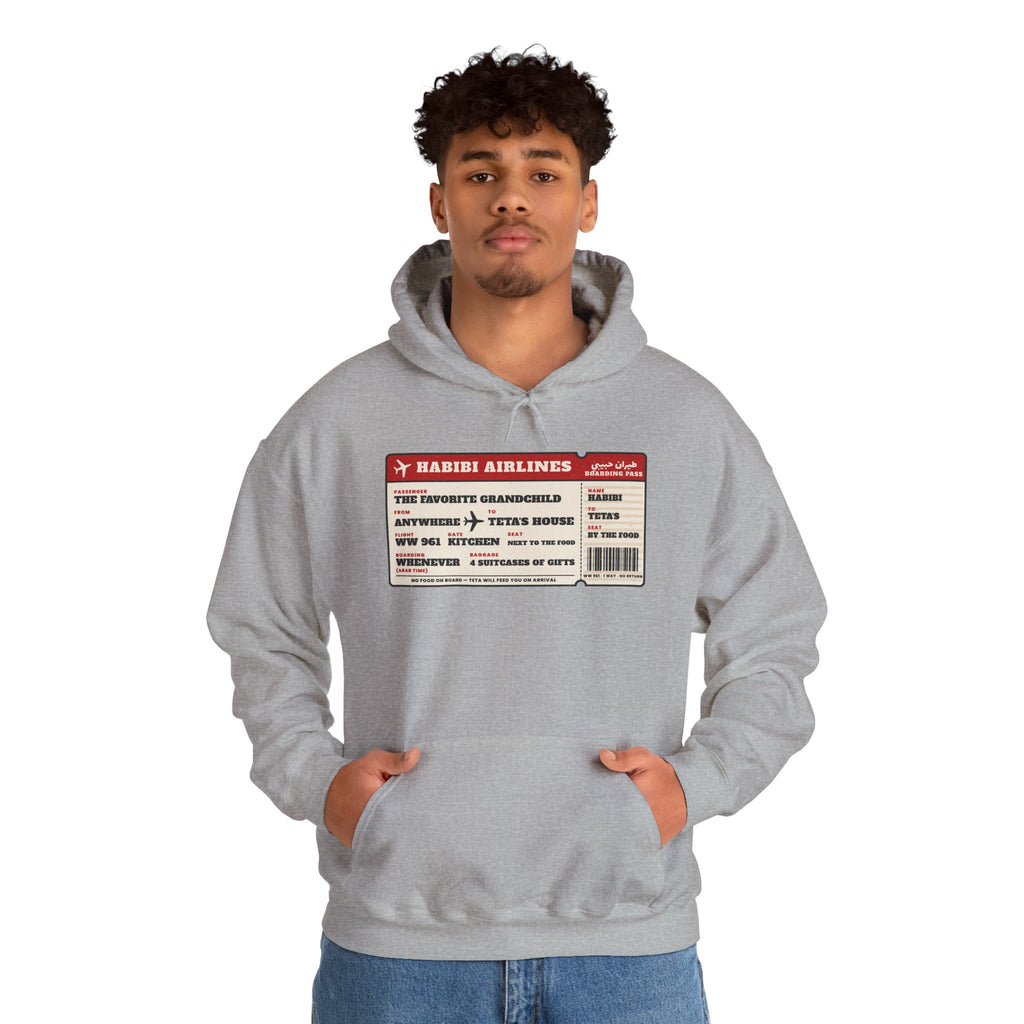 "Habibi Airlines" Boarding Pass Hoodie