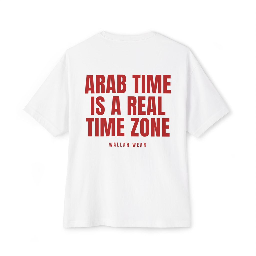 "Arab Time Is A Real Time Zone" Oversized Tee