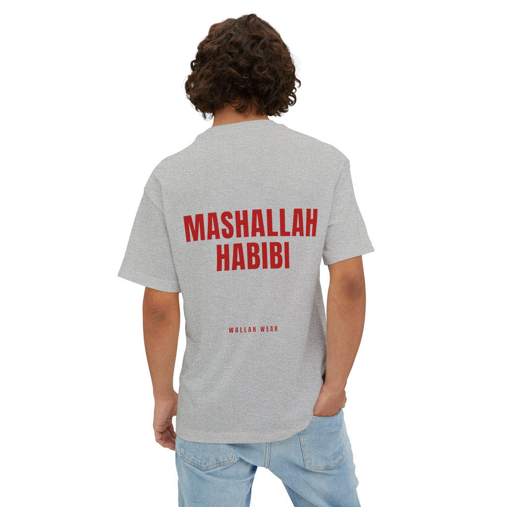 Mashallah, Habibi oversized tee with red back print and chest logo
