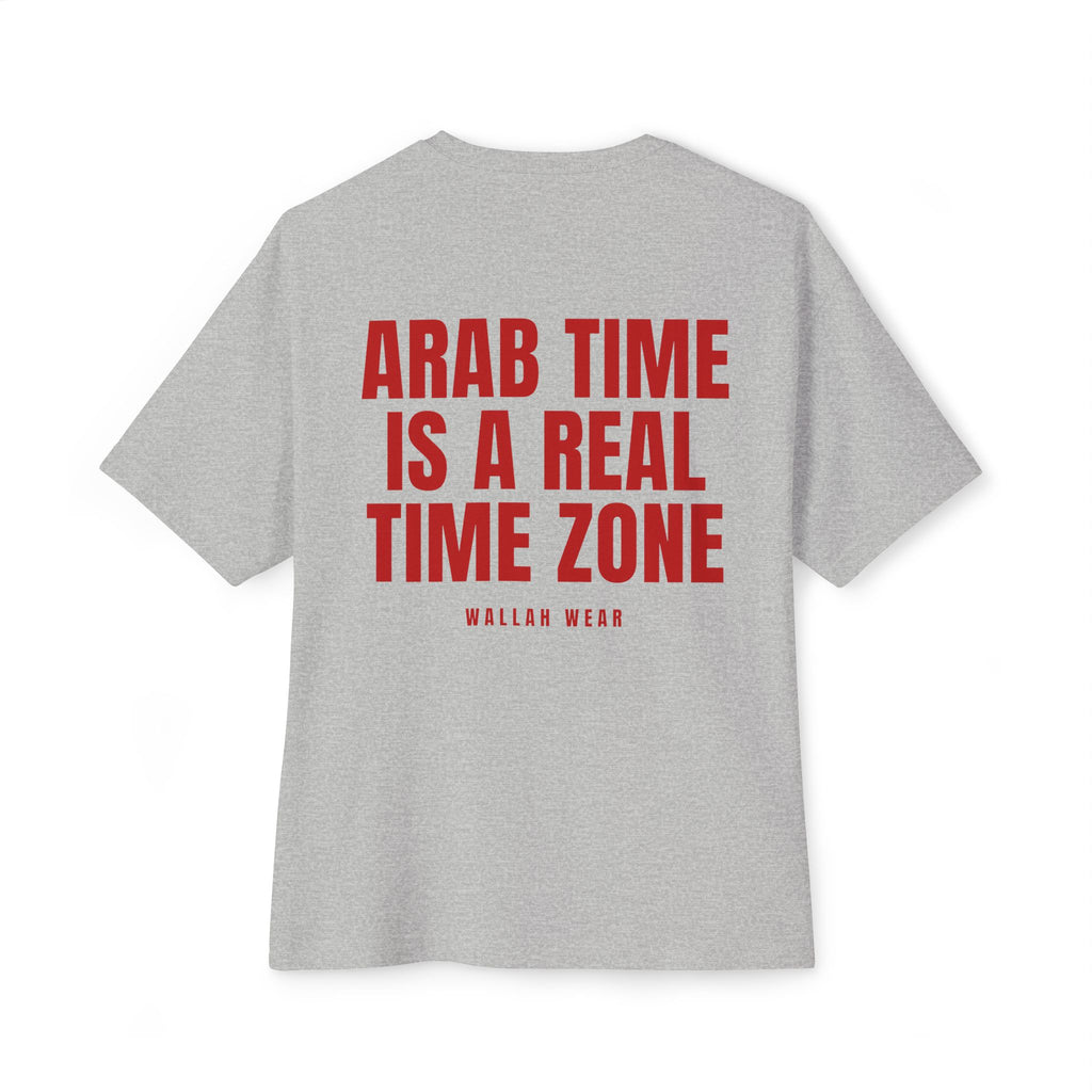 "Arab Time Is A Real Time Zone" Oversized Tee