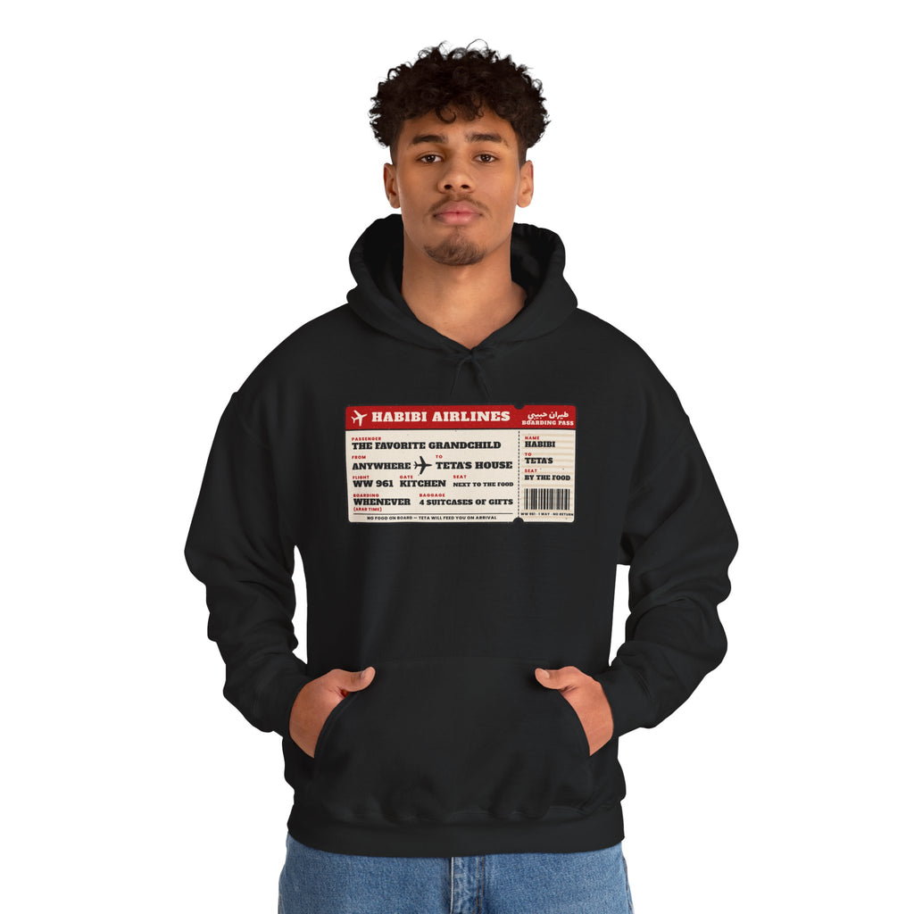 "Habibi Airlines" Boarding Pass Hoodie