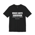 Voice Note Survivor Funny Arab Family Tee | Wallah Wear