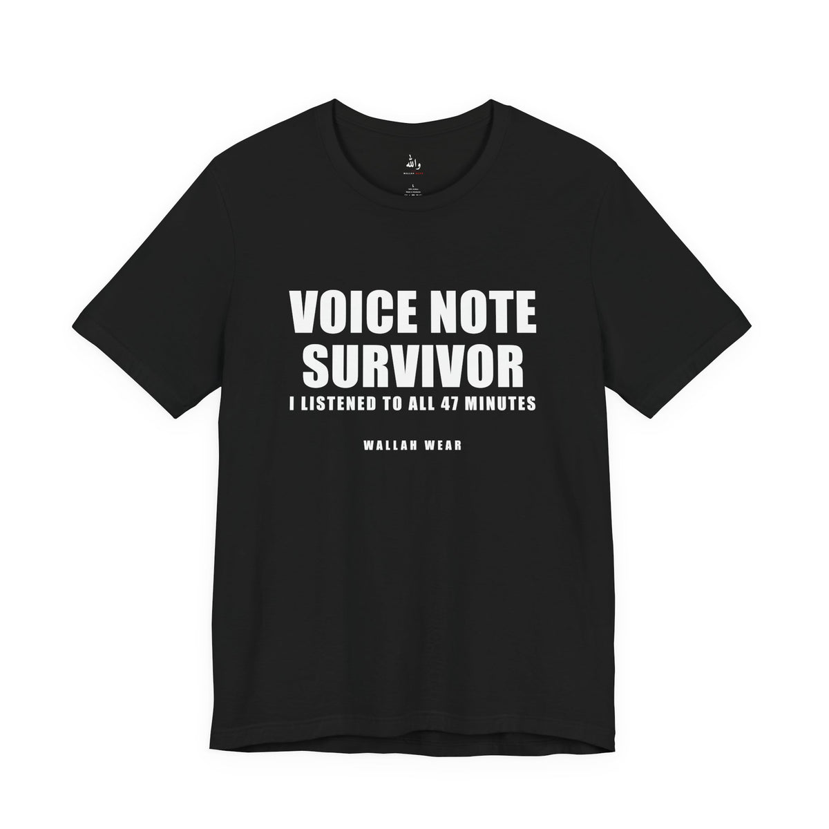 Voice Note Survivor Funny Arab Family Tee | Wallah Wear