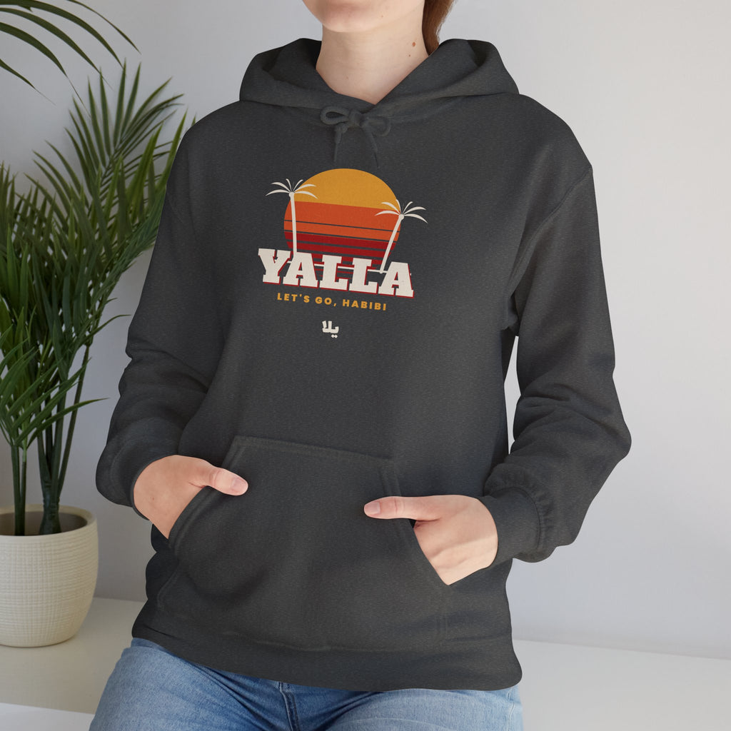 "Yalla" Retro Sunset Hoodie