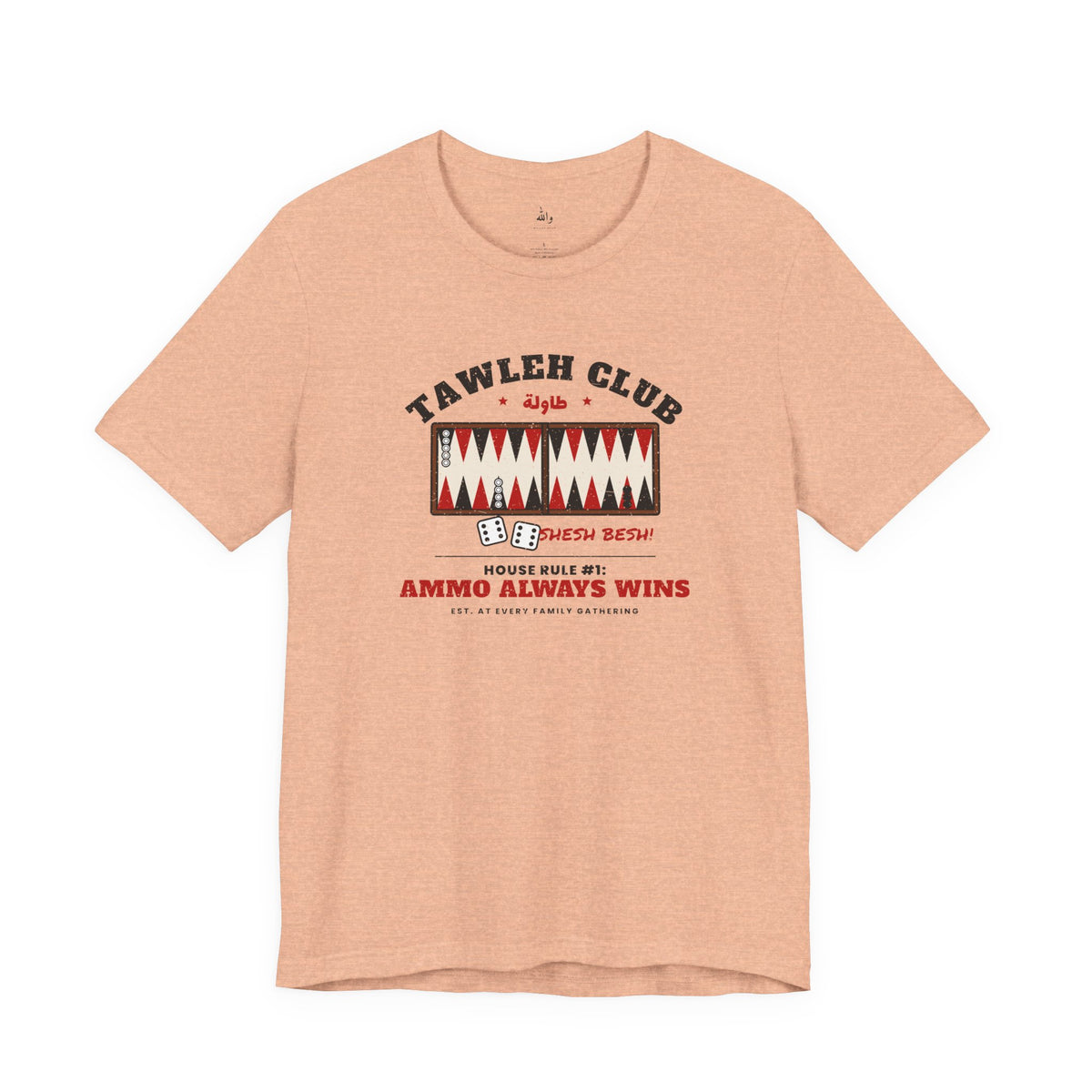 "Tawleh Club" Backgammon Tee