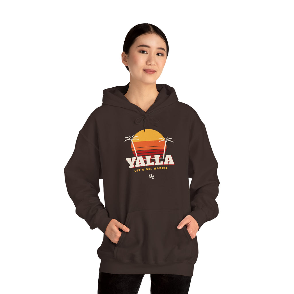 "Yalla" Retro Sunset Hoodie