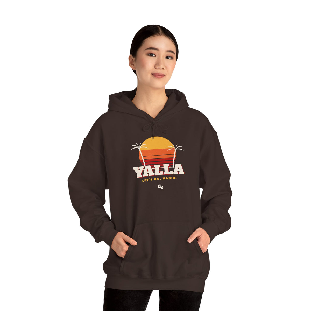 "Yalla" Retro Sunset Hoodie