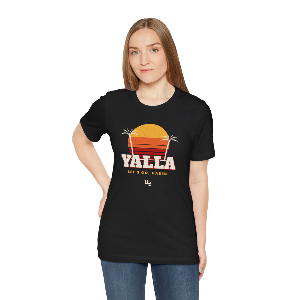 "Yalla" Retro Sunset Tee