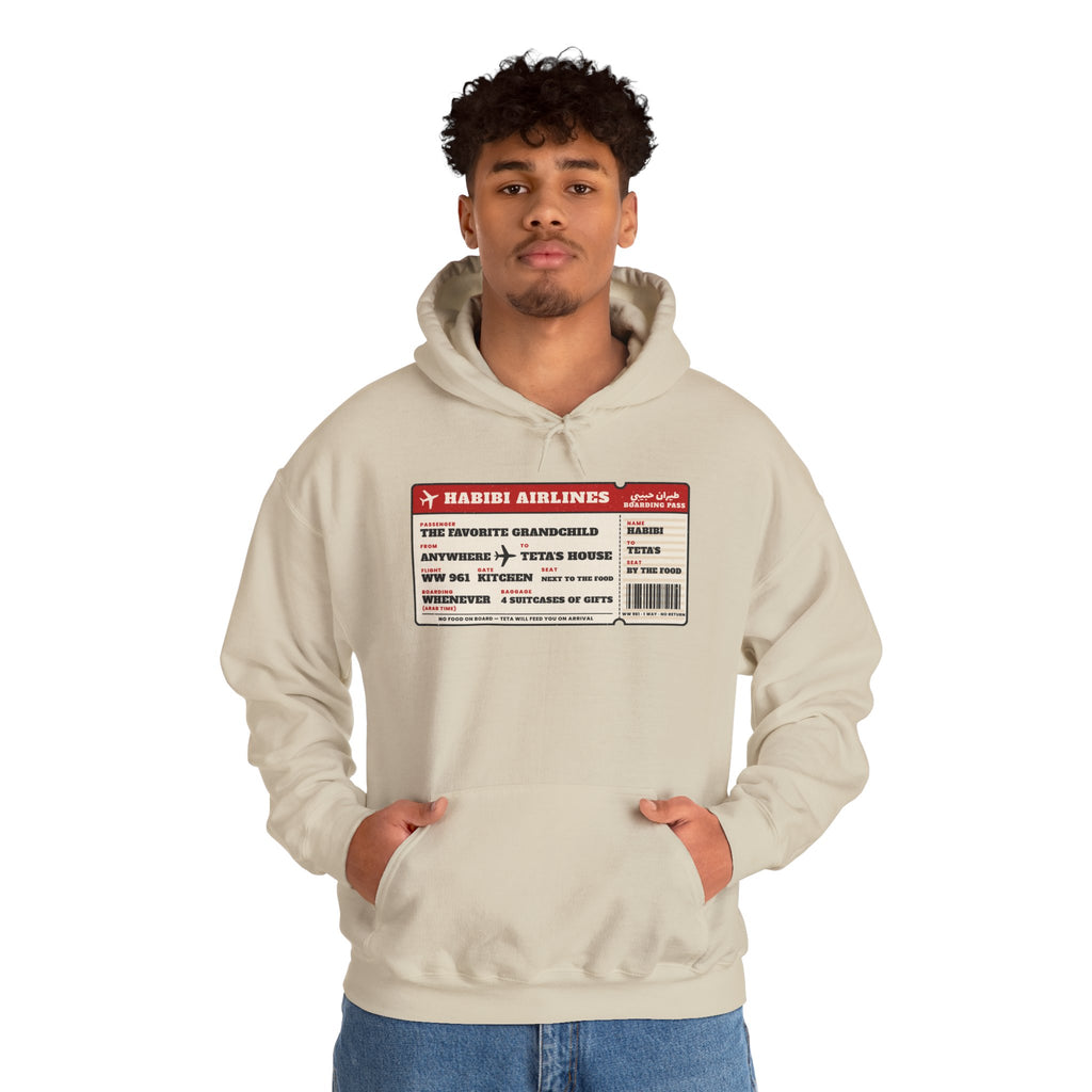 "Habibi Airlines" Boarding Pass Hoodie