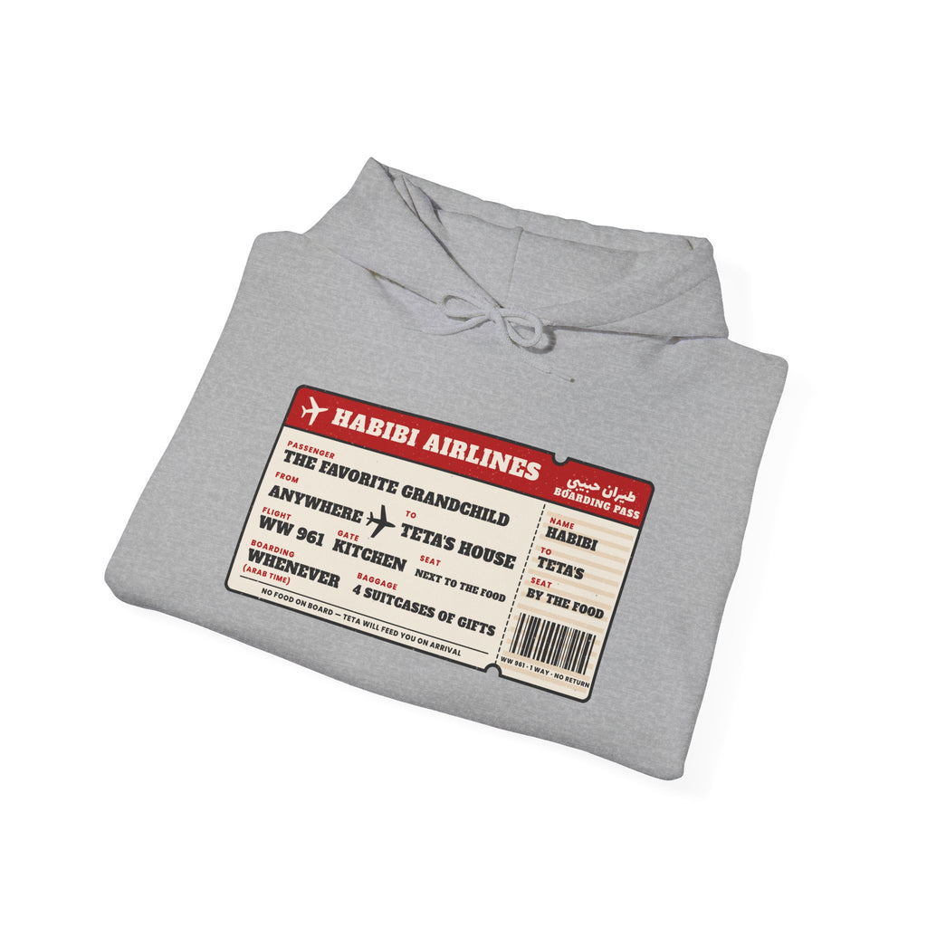 "Habibi Airlines" Boarding Pass Hoodie