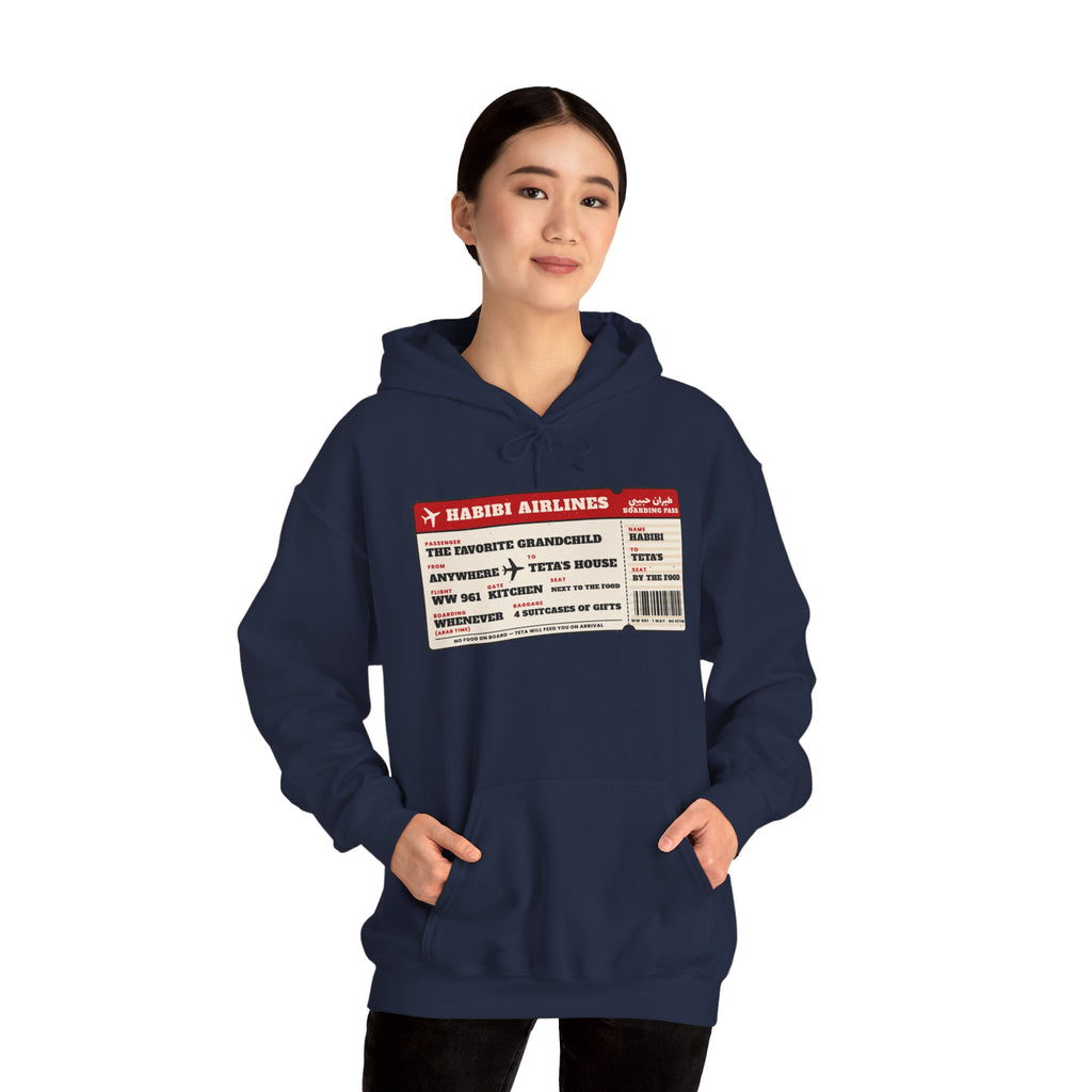 "Habibi Airlines" Boarding Pass Hoodie