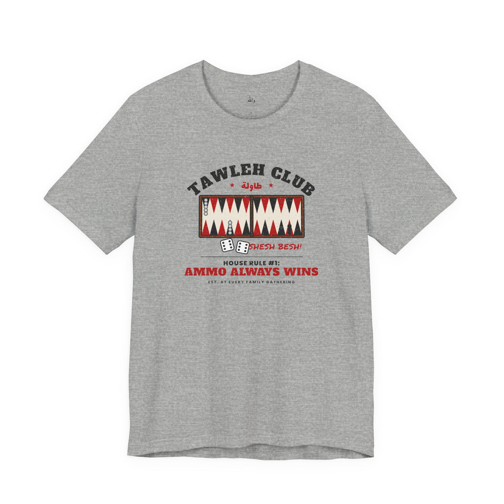 "Tawleh Club" Backgammon Tee