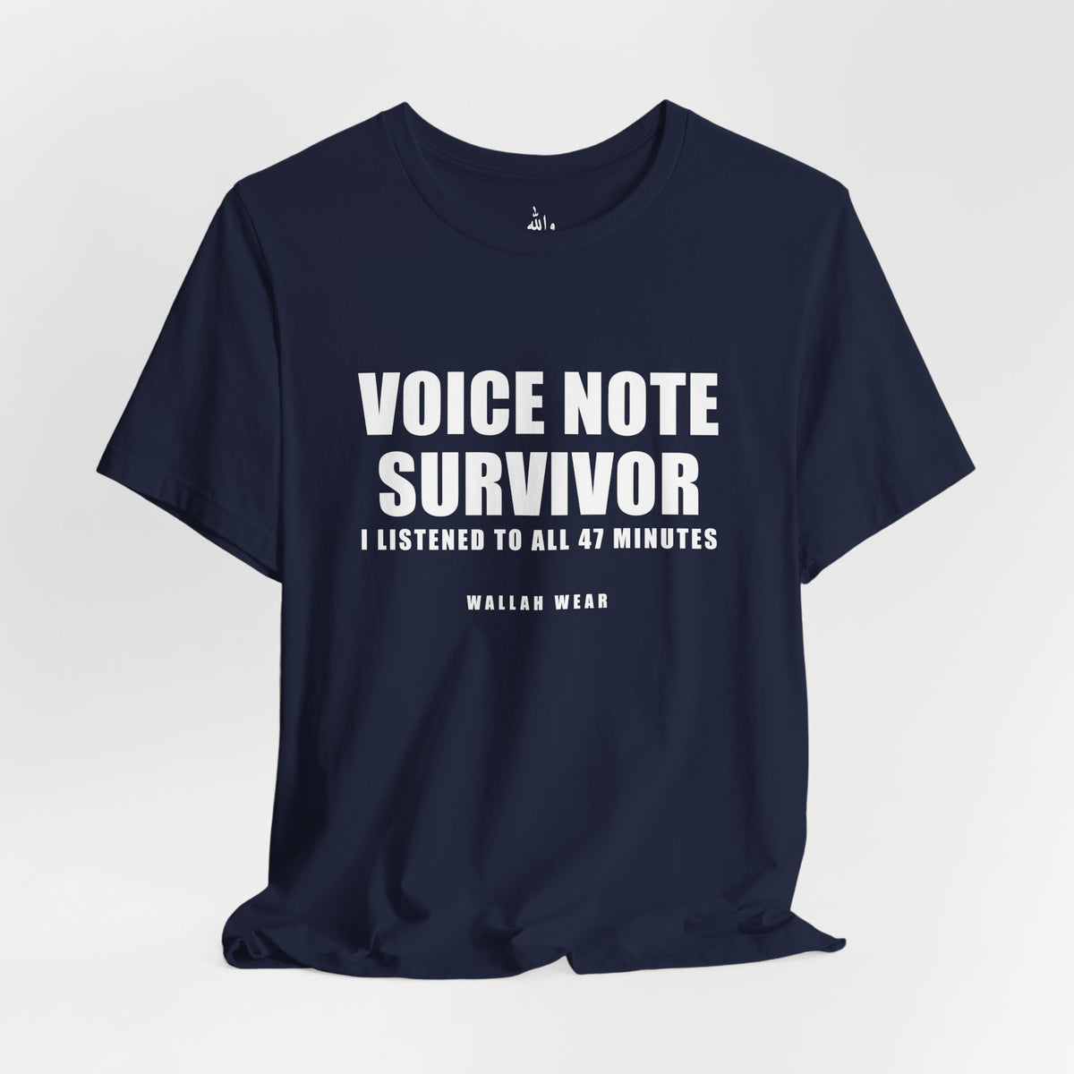 Voice Note Survivor Funny Arab Family Tee | Wallah Wear