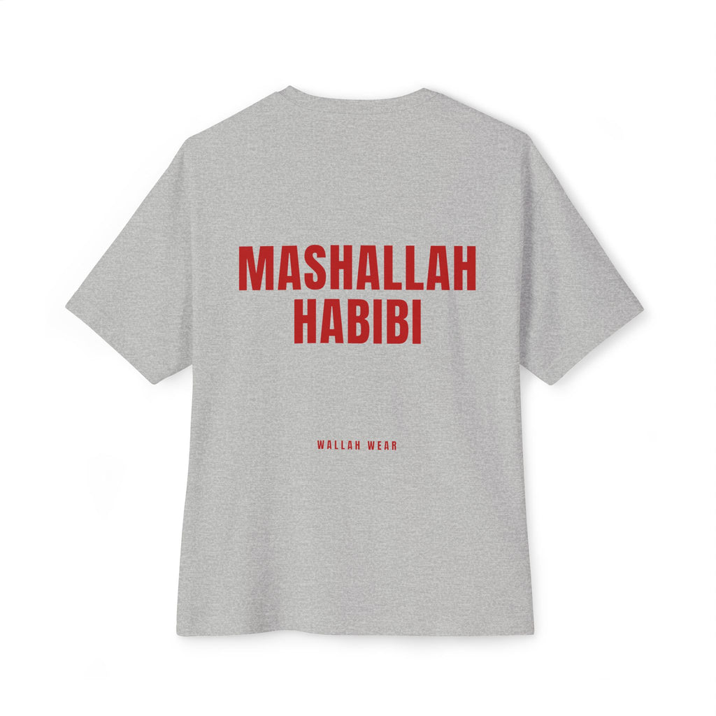 Mashallah, Habibi oversized tee with red back print and chest logo