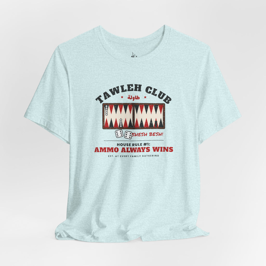 "Tawleh Club" Backgammon Tee