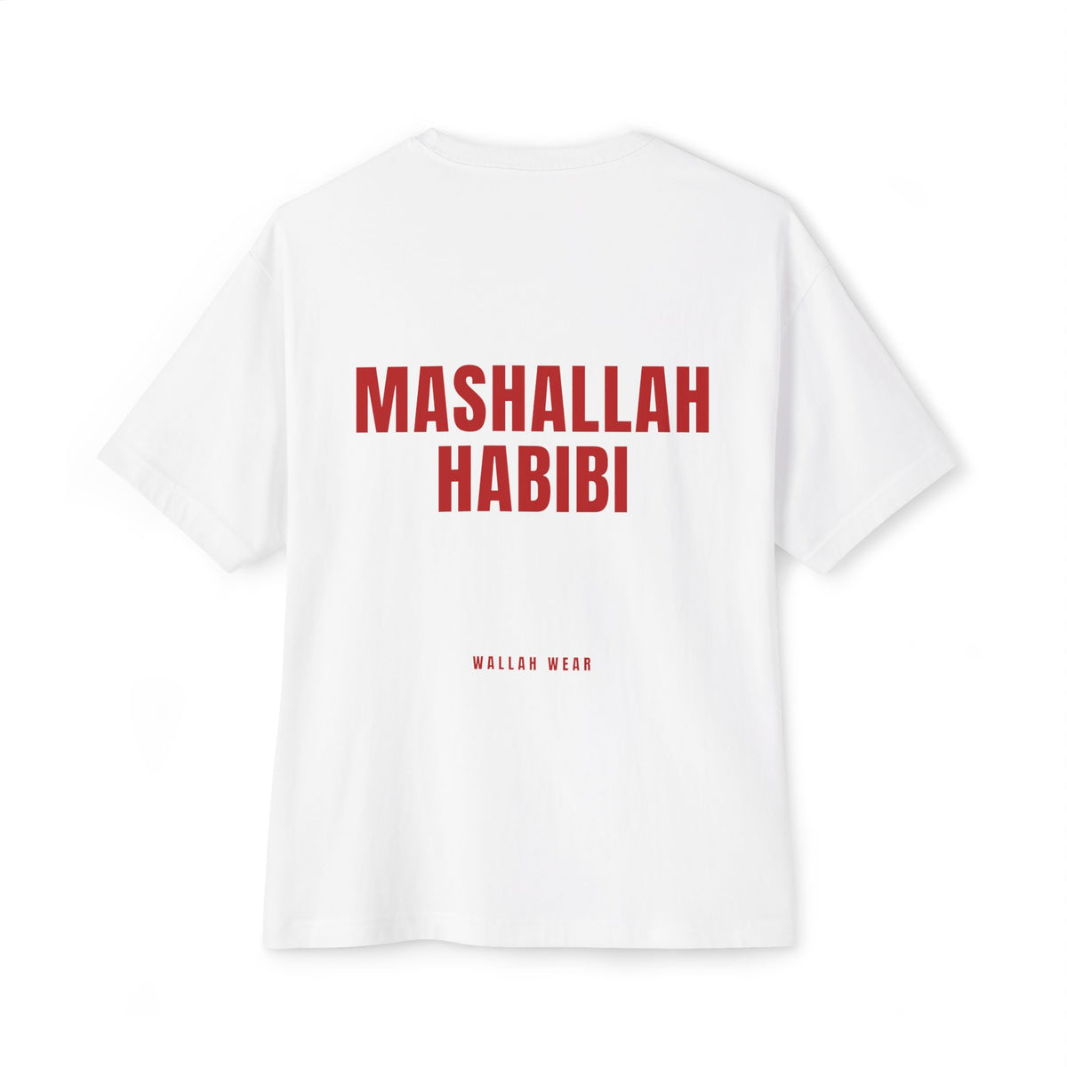 Mashallah, Habibi oversized tee with red back print and chest logo