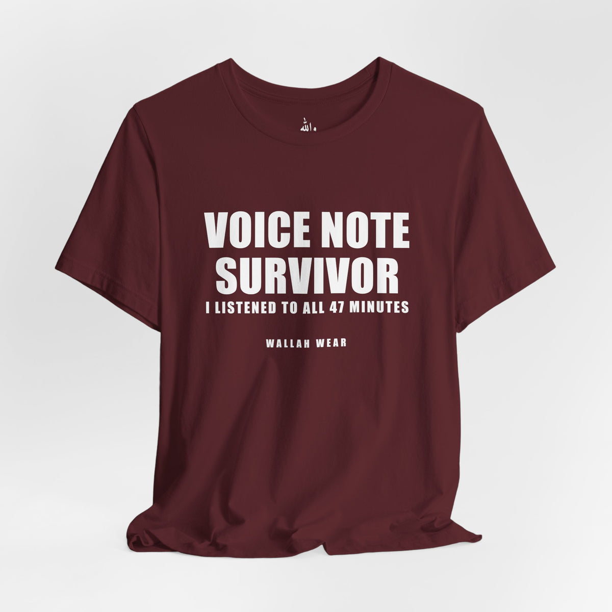Voice Note Survivor Funny Arab Family Tee | Wallah Wear