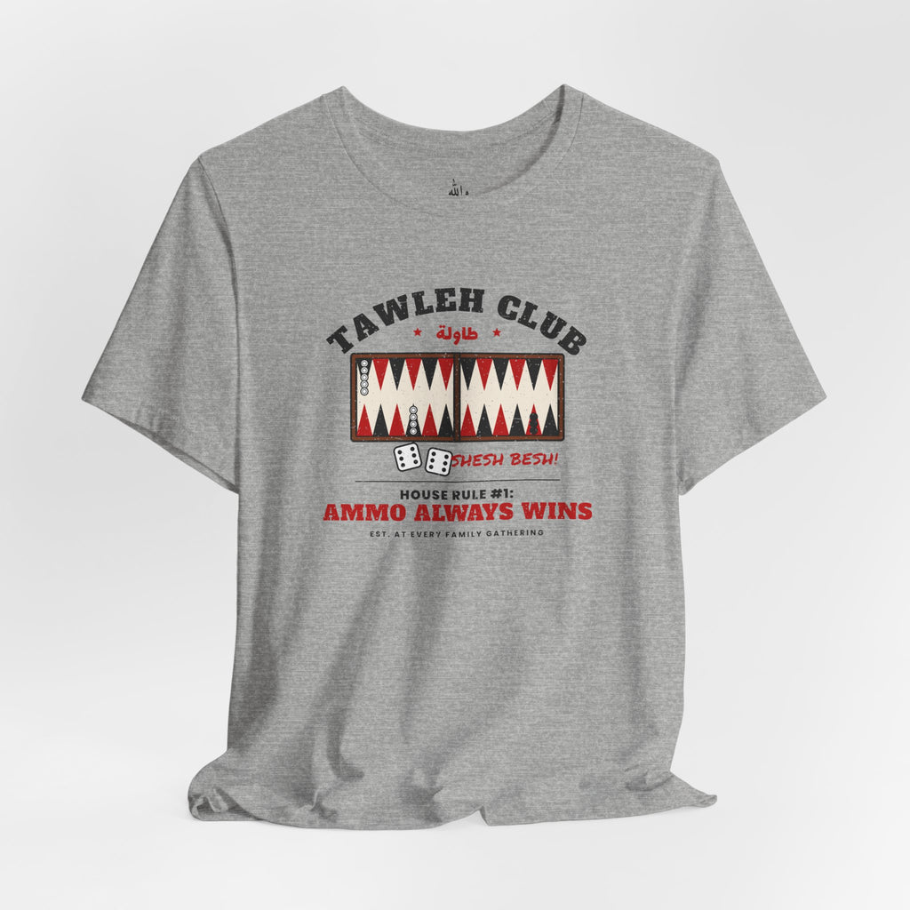 "Tawleh Club" Backgammon Tee