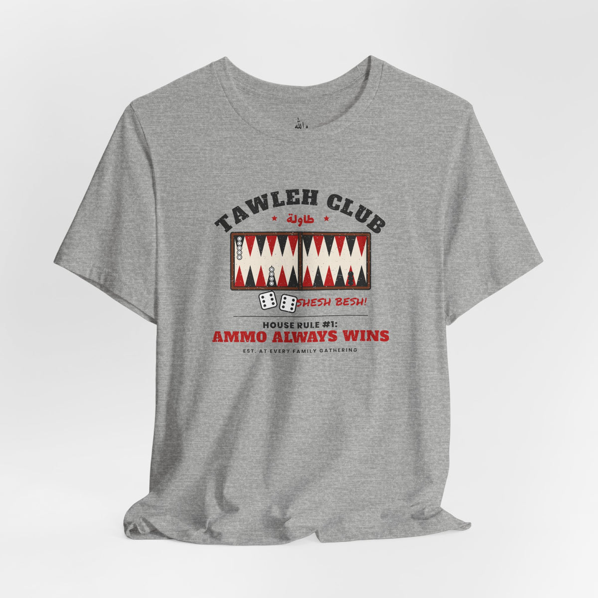 "Tawleh Club" Backgammon Tee