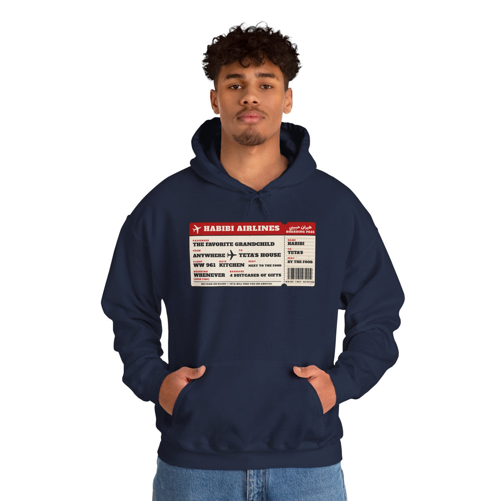 "Habibi Airlines" Boarding Pass Hoodie