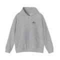 No Risk, No Rizq hoodie in sport grey, front with small chest logo
