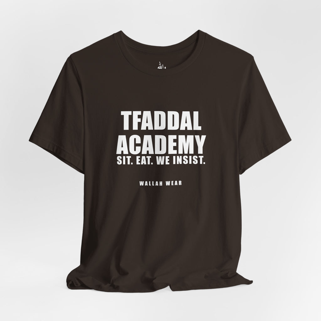 Tfaddal Academy Funny Arab Hospitality Tee | Wallah Wear