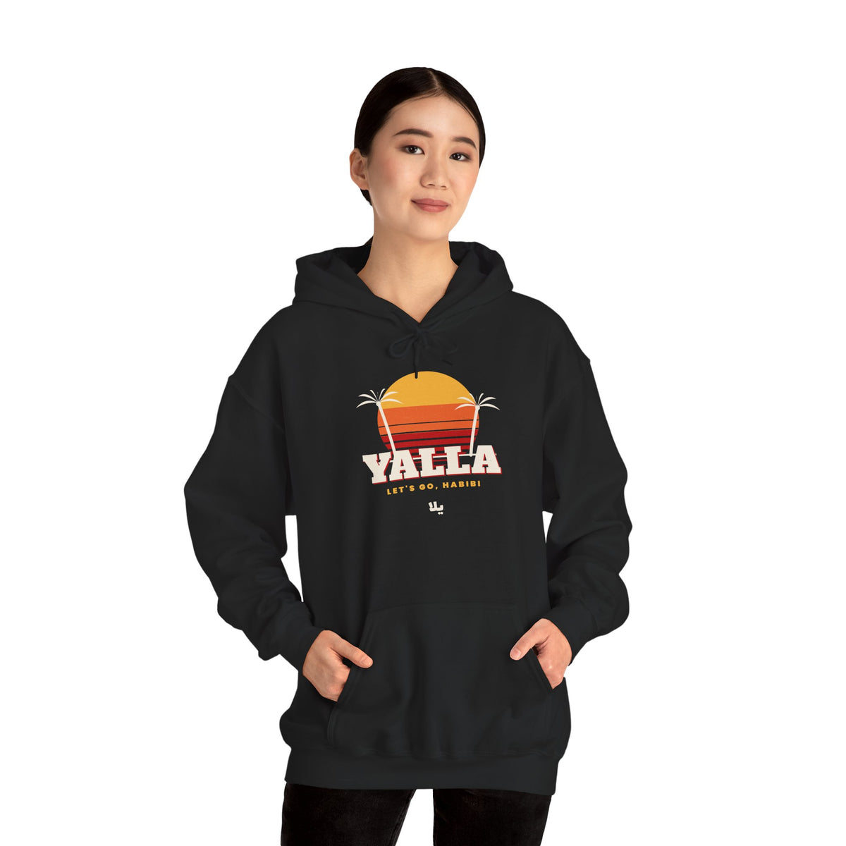 "Yalla" Retro Sunset Hoodie
