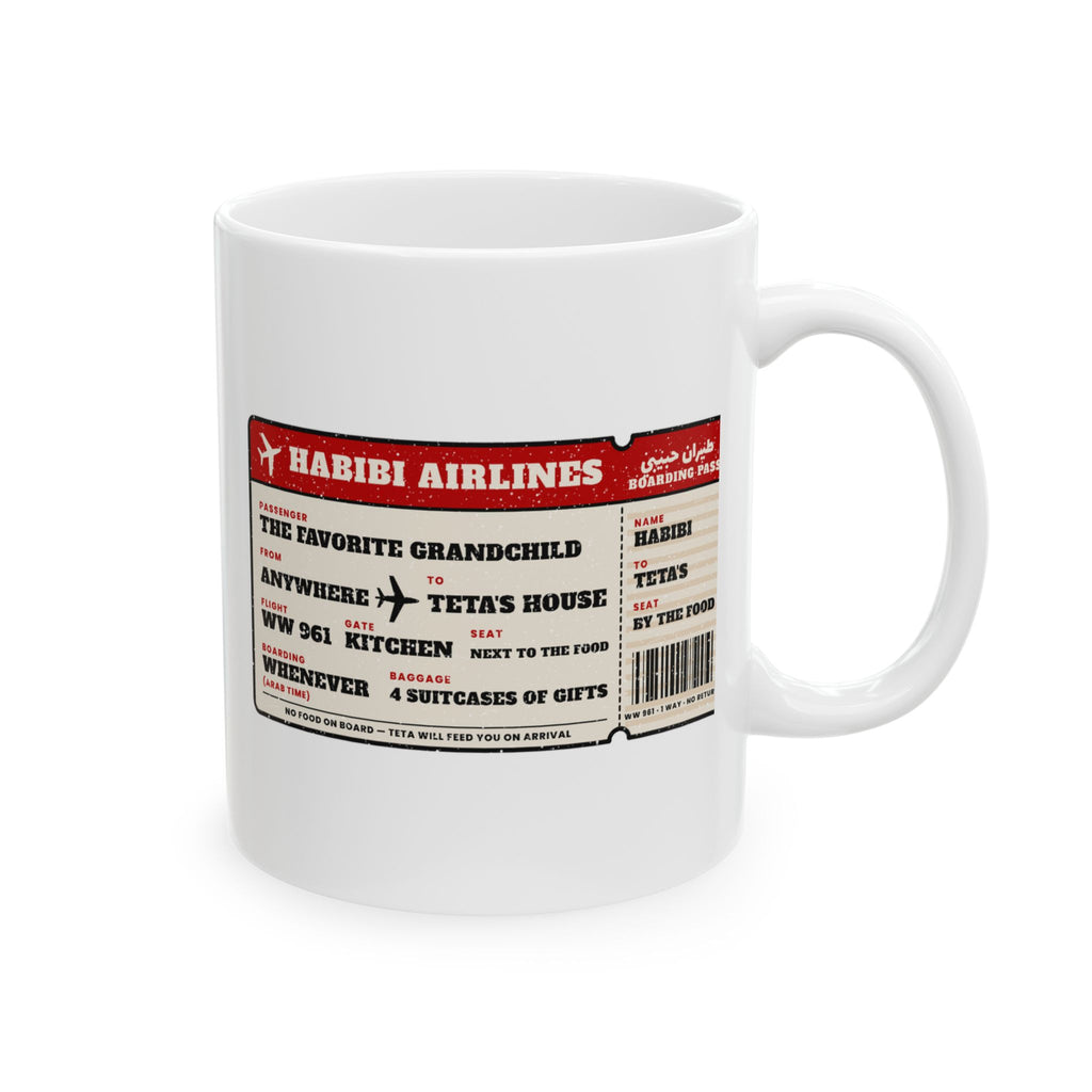 "Habibi Airlines" Boarding Pass Mug