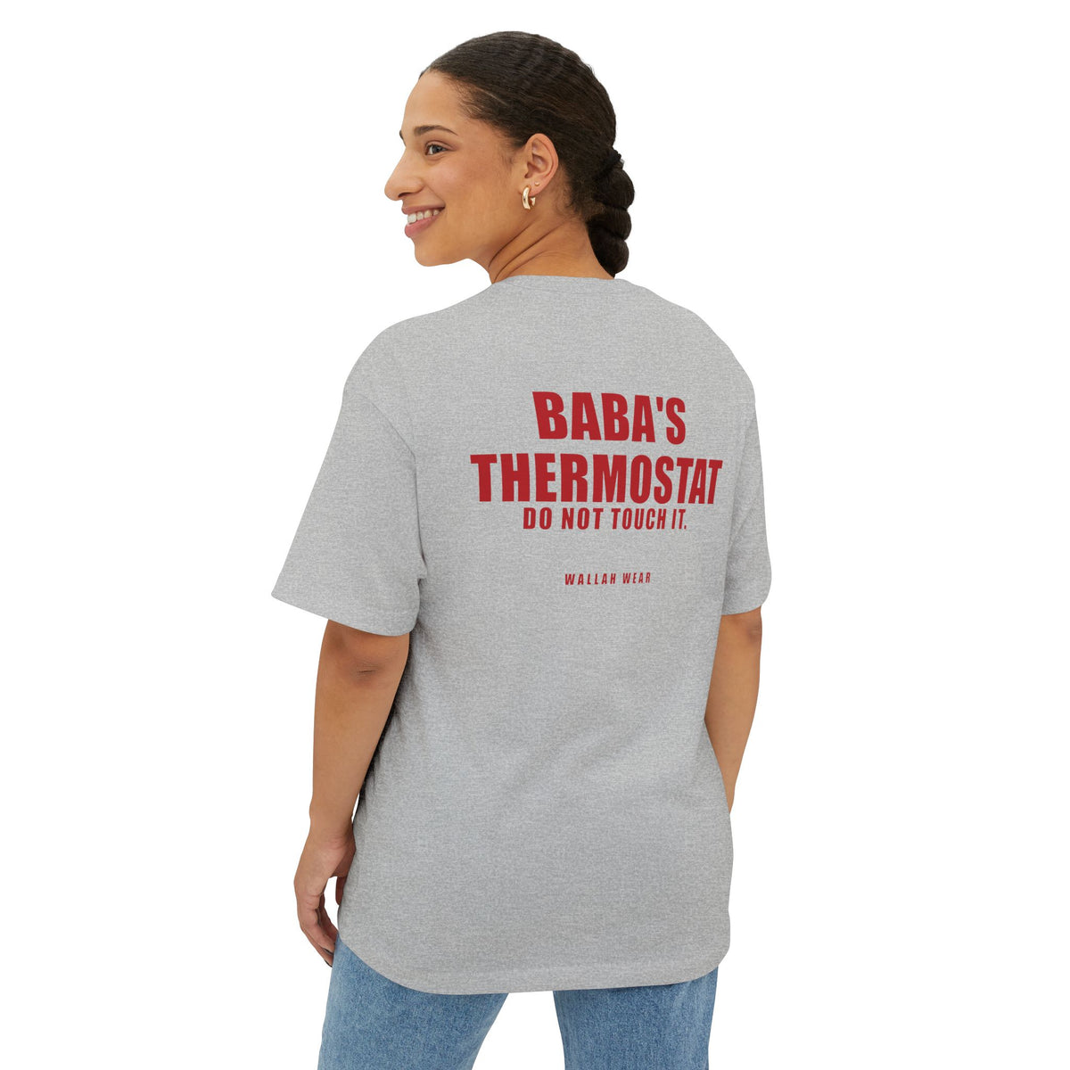 Baba's Thermostat Funny Arab Dad Oversized Tee | Wallah Wear
