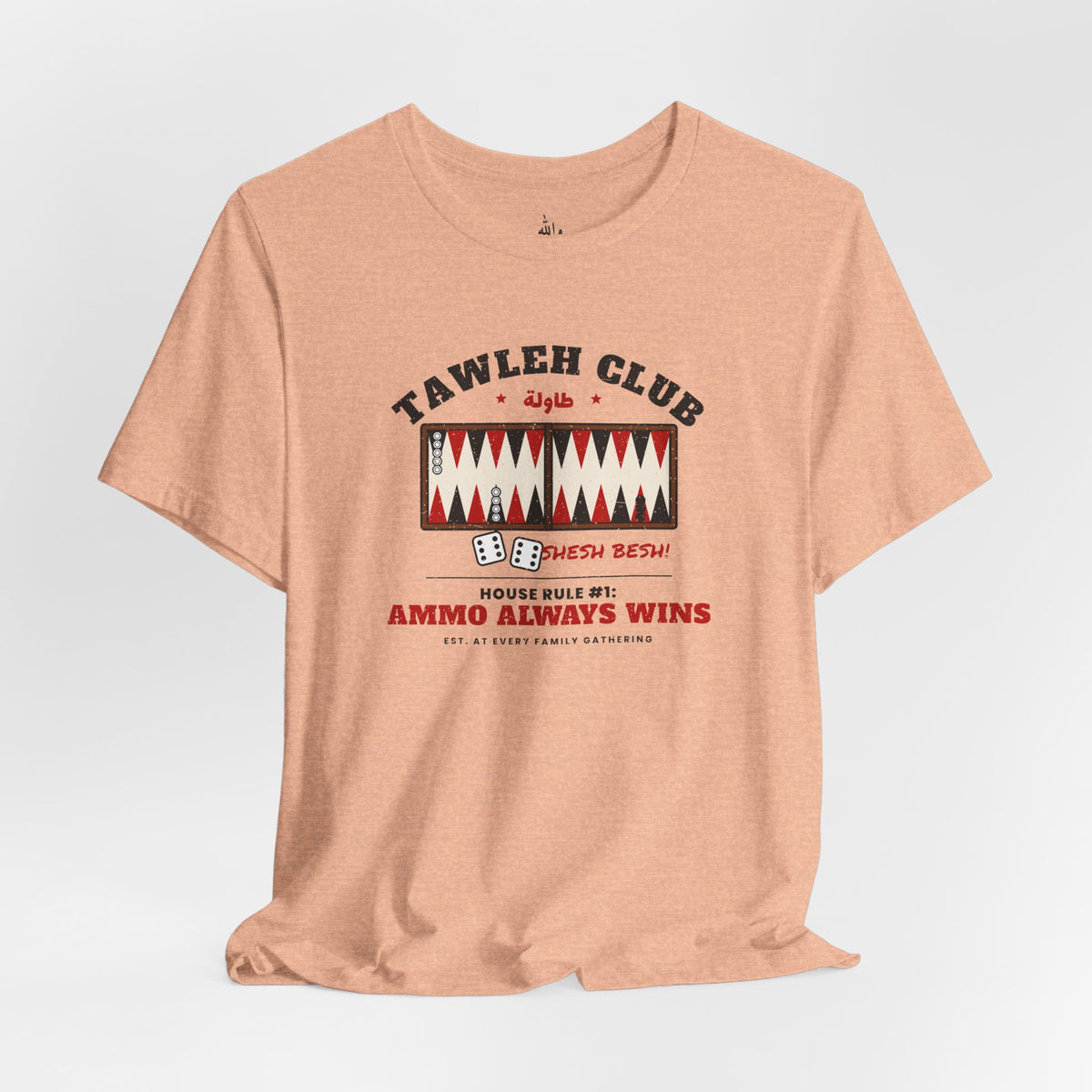 "Tawleh Club" Backgammon Tee
