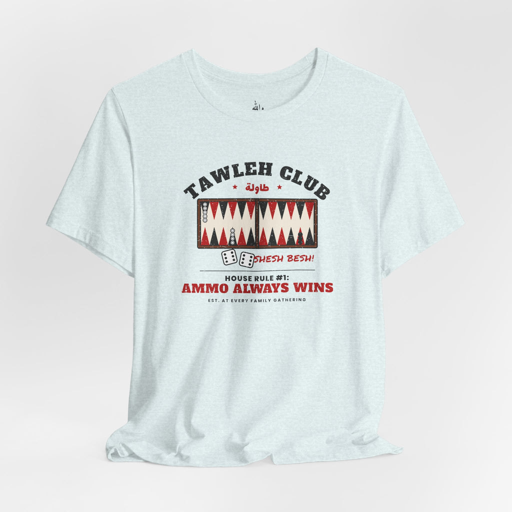 "Tawleh Club" Backgammon Tee