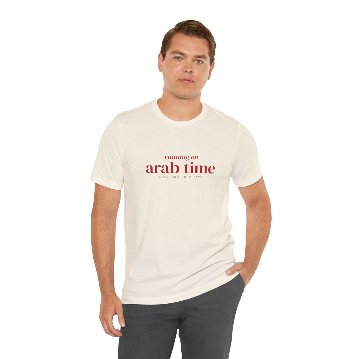 "Running on Arab Time" Tee