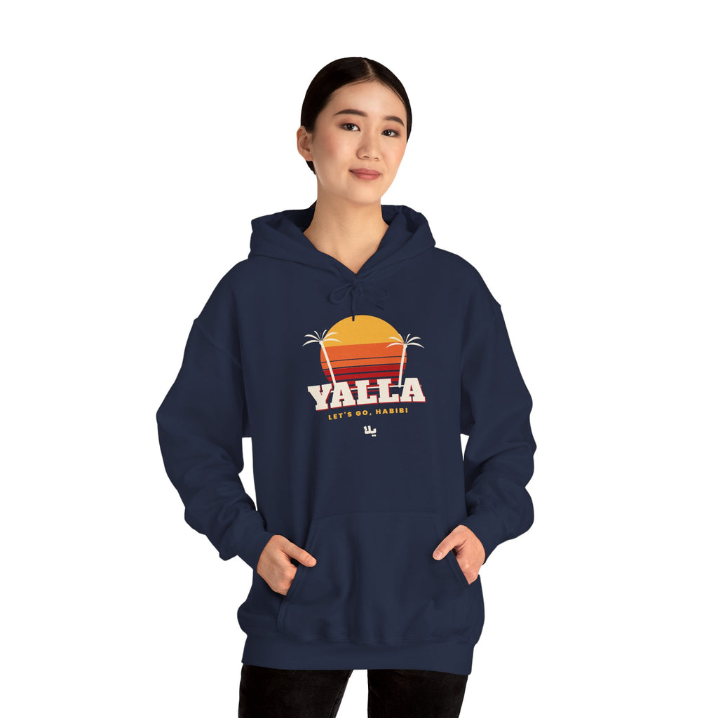 "Yalla" Retro Sunset Hoodie