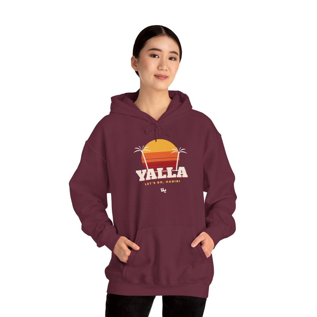 "Yalla" Retro Sunset Hoodie