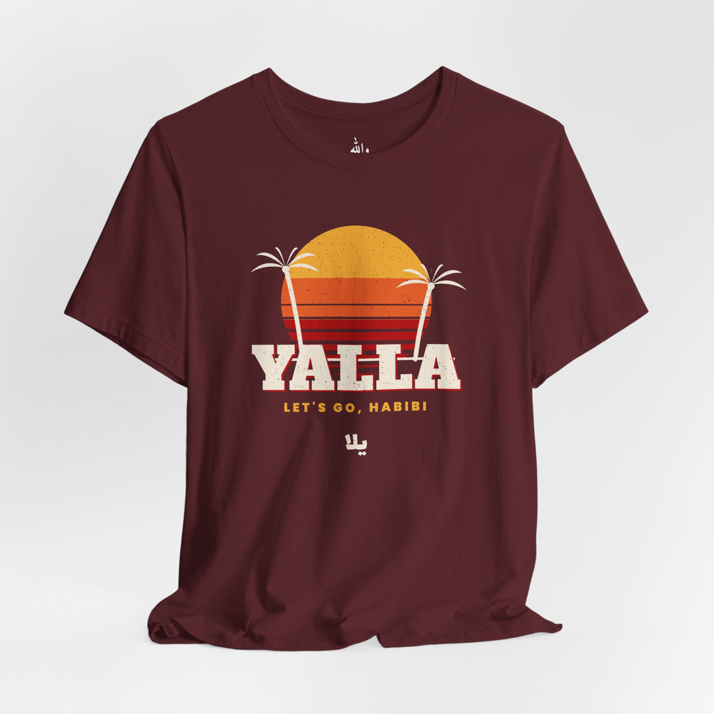 "Yalla" Retro Sunset Tee