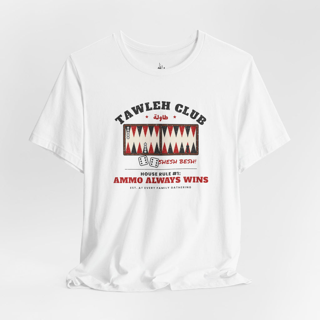 "Tawleh Club" Backgammon Tee