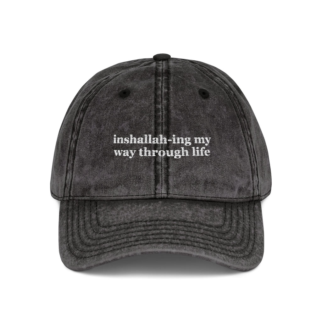 Inshallah-ing My Way Through Life Embroidered Vintage Dad Hat