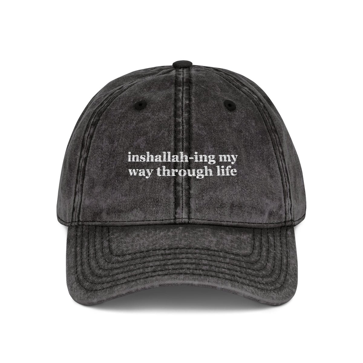 Inshallah-ing My Way Through Life Embroidered Vintage Dad Hat