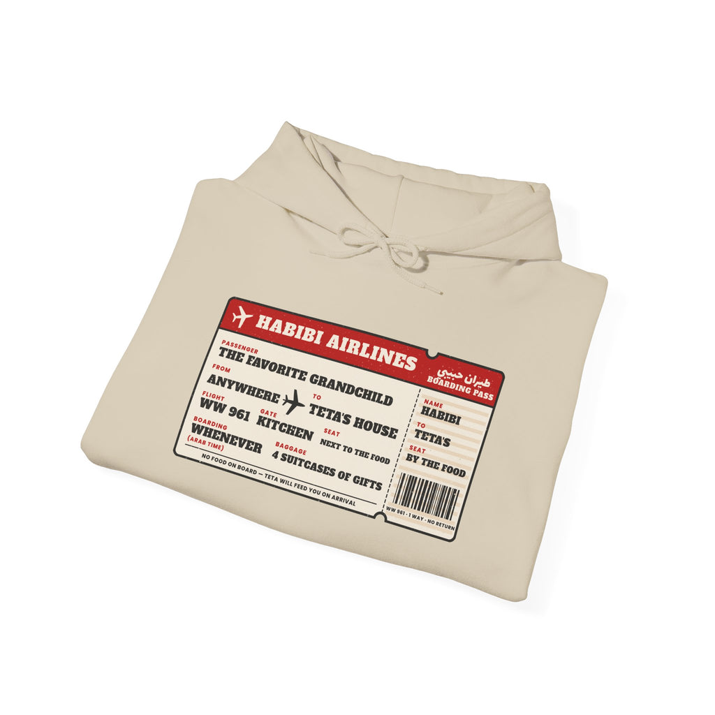 "Habibi Airlines" Boarding Pass Hoodie