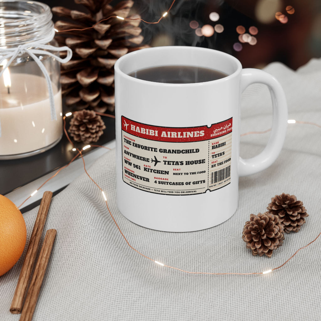 "Habibi Airlines" Boarding Pass Mug