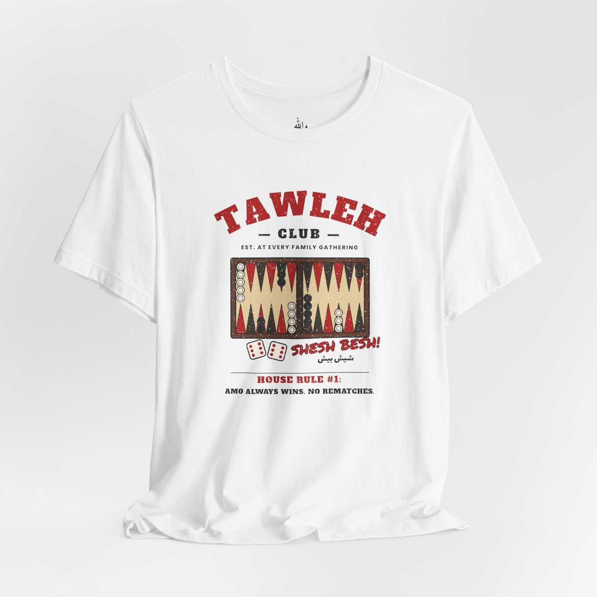 "Tawleh Club" Backgammon Tee