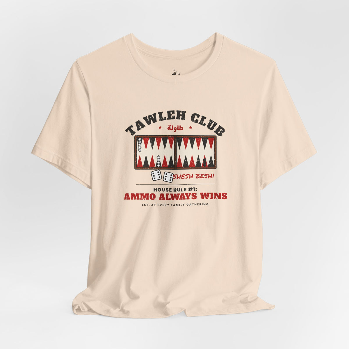 "Tawleh Club" Backgammon Tee