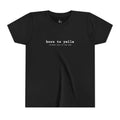 Black Born to Yalla kids tee