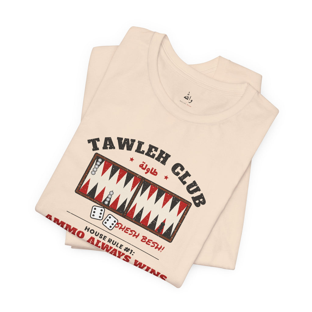 "Tawleh Club" Backgammon Tee