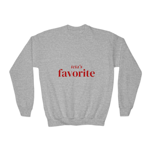 "Teta's Favorite" Kids Crewneck Sweatshirt